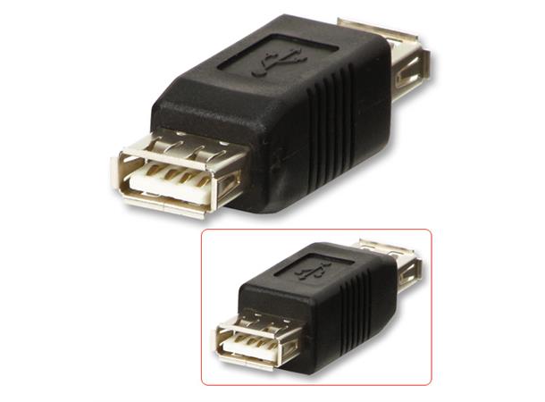 Lindy Adapter USB2 A Hun - A Hun USB Skjøtestykke 